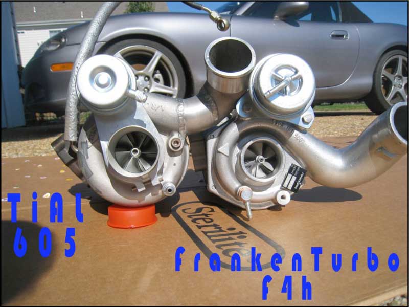 FrankenTurbo F4H beside TiAL R605
